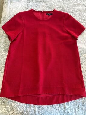 Madewell Short-Sleeve Blouse in Red
